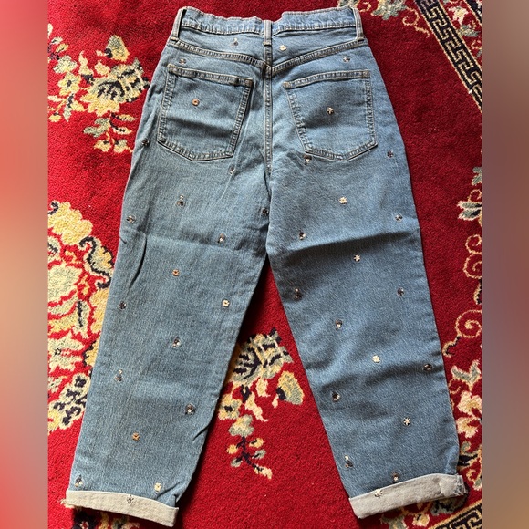 Universal Thread Floral Jeans, Size 4/27S - Picture 3 of 7